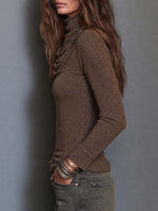 Navy Ribbed Button Cardigan