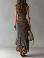 Turquoise Ruffle Dress