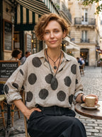 Polkadot Linnen Blouse