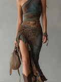Turquoise Ruffle Dress