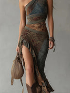Turquoise Ruffle Dress