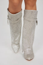 The Celeste Luxe™ Rhinestone Knee-High Boots