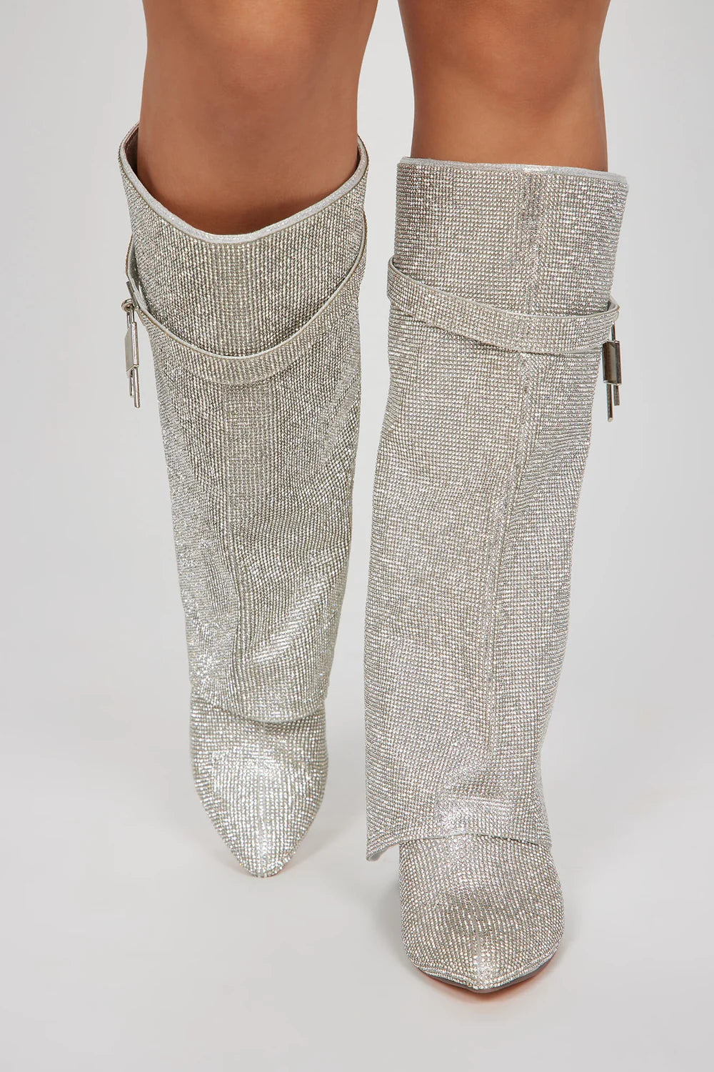 The Celeste Luxe™ Rhinestone Knee-High Boots