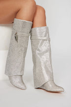 The Celeste Luxe™ Rhinestone Knee-High Boots