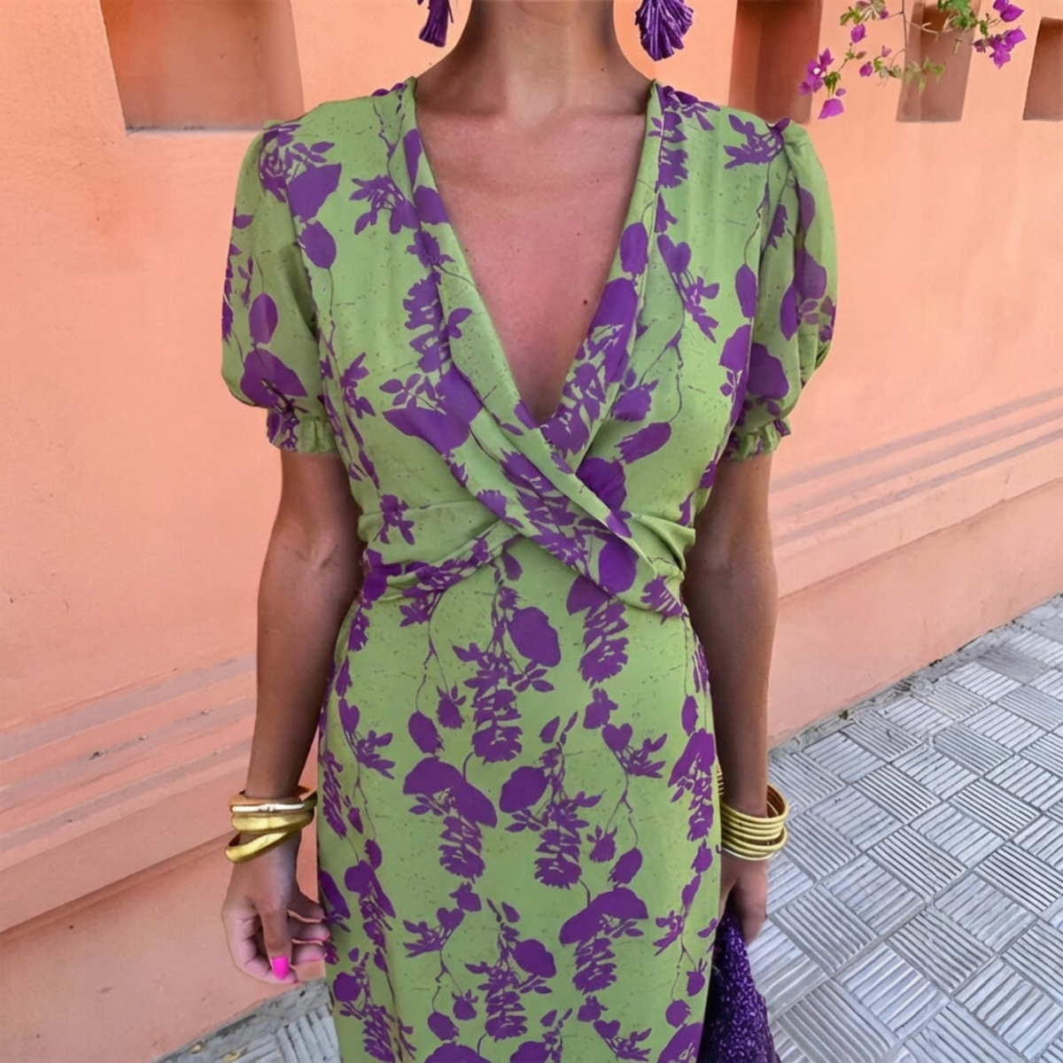 Ernestina™ | Green Floral Maxi