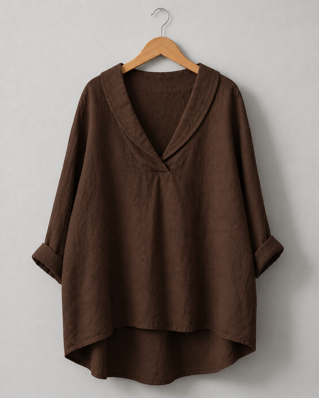 Zita | Mustard Yellow Shawl-Collar Tunic