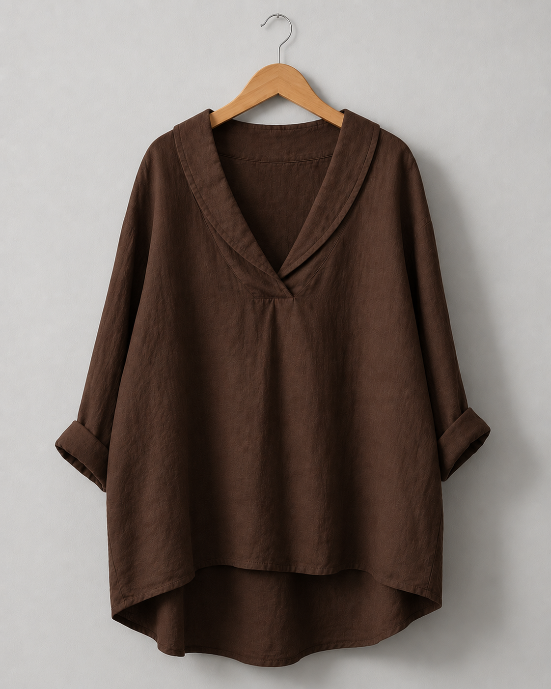 Zita | Mustard Yellow Shawl-Collar Tunic