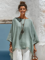Asymmetrische Linnen Blouse