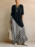Vintage Paneel Maxi Jurk