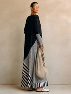 Vintage Paneel Maxi Jurk