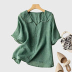 Mena | Peter Pan Collar Button-Down Blouse for Women