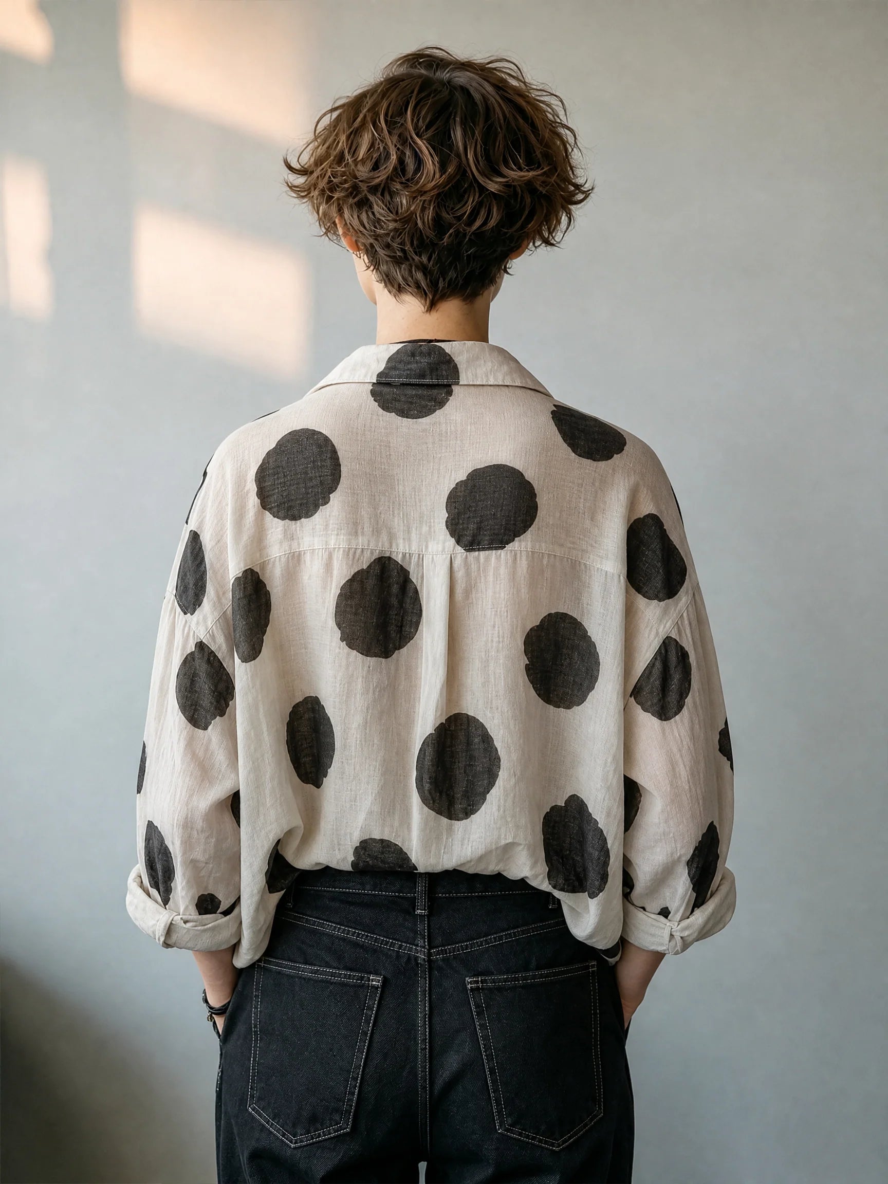 Polkadot Linnen Blouse