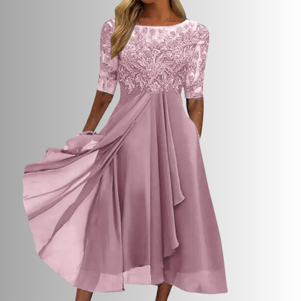 Naya | Lace A-Line Midi Dress for Women