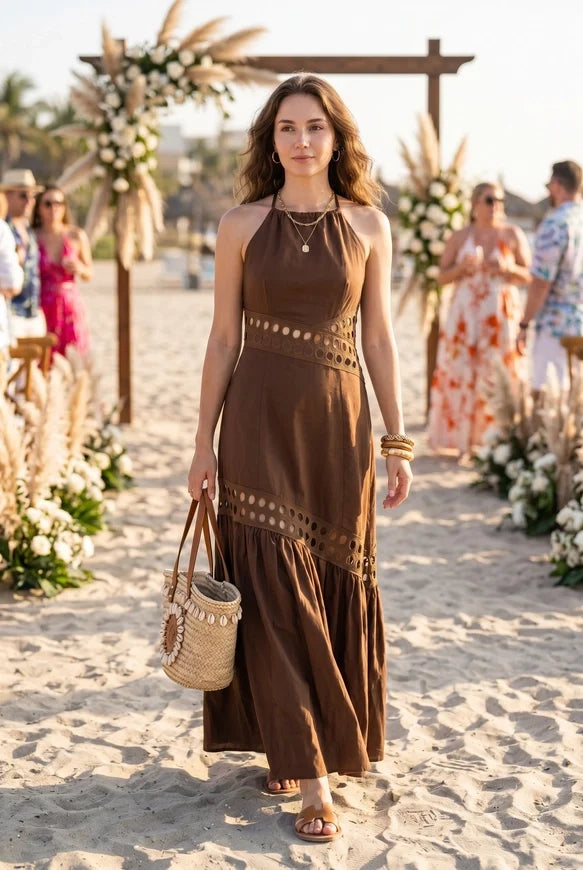 Seville™ | Cutwork Lace Maxi Dress