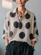 Polkadot Linnen Blouse