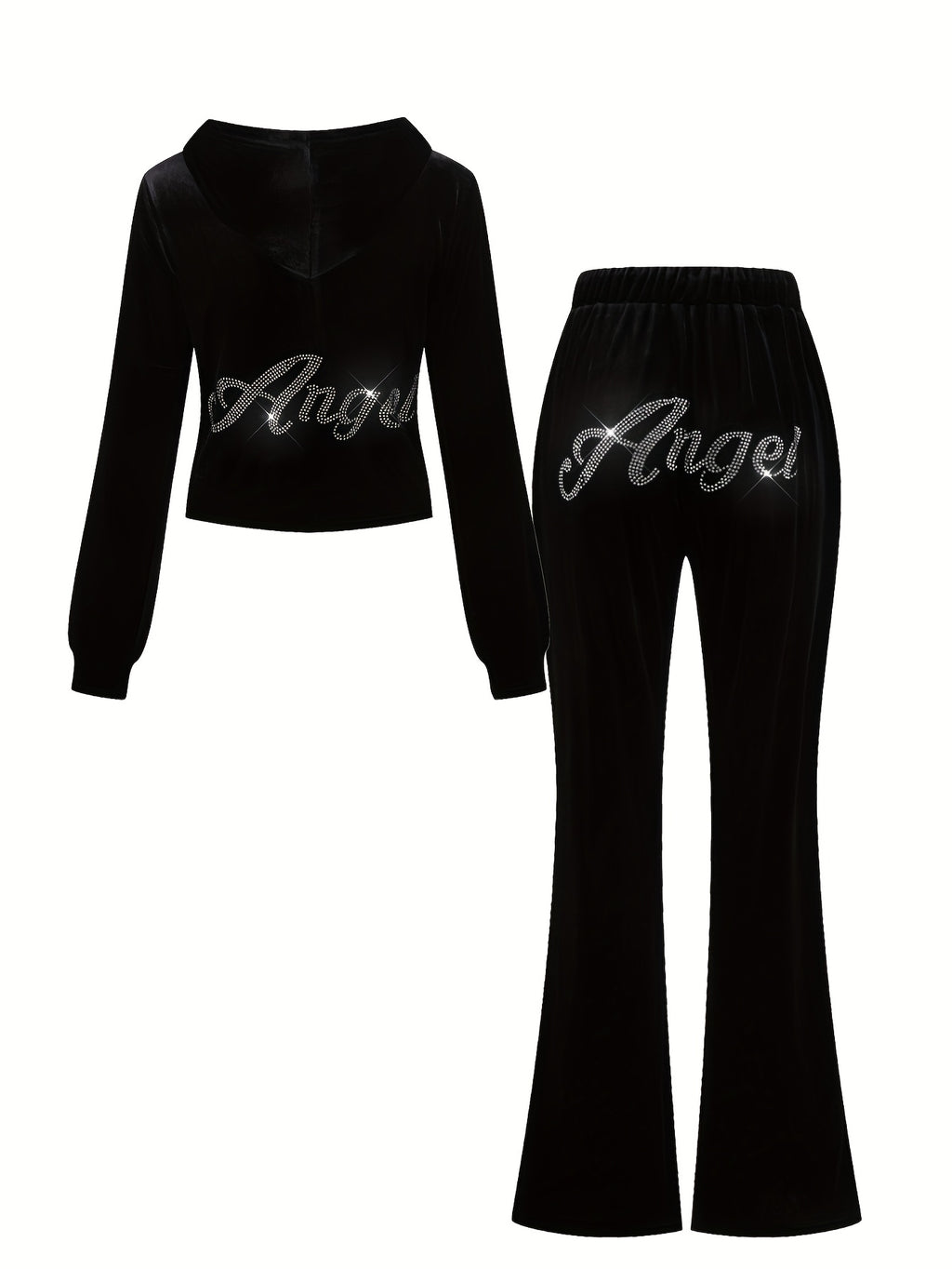 Zipper Top and Pocket Pants Women's Casual Suit