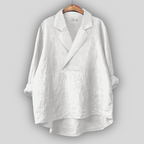 Nora | Coral Blazer-Collar Tunic