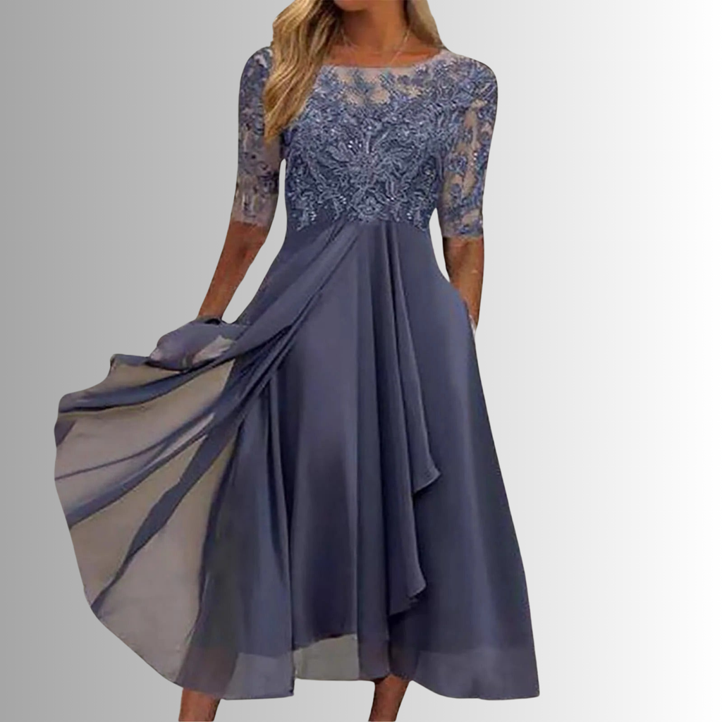 Naya | Lace A-Line Midi Dress for Women