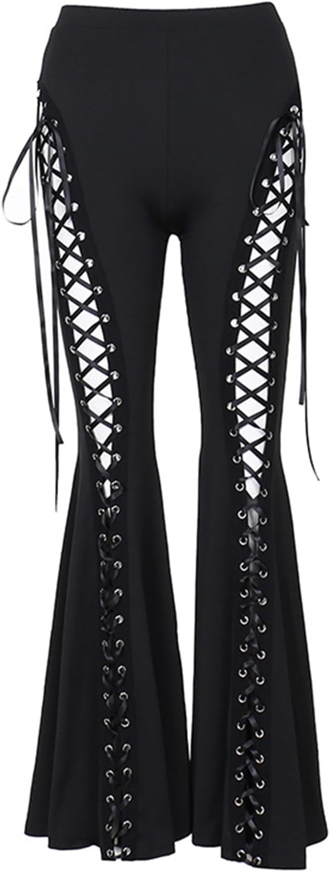 Lace-Up Flare Pants