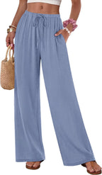 Flowy Wide Leg Pull-On Pants