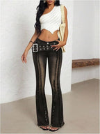 Studded Belt Jeans