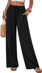 Flowy Wide Leg Pull-On Pants