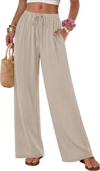 Flowy Wide Leg Pull-On Pants