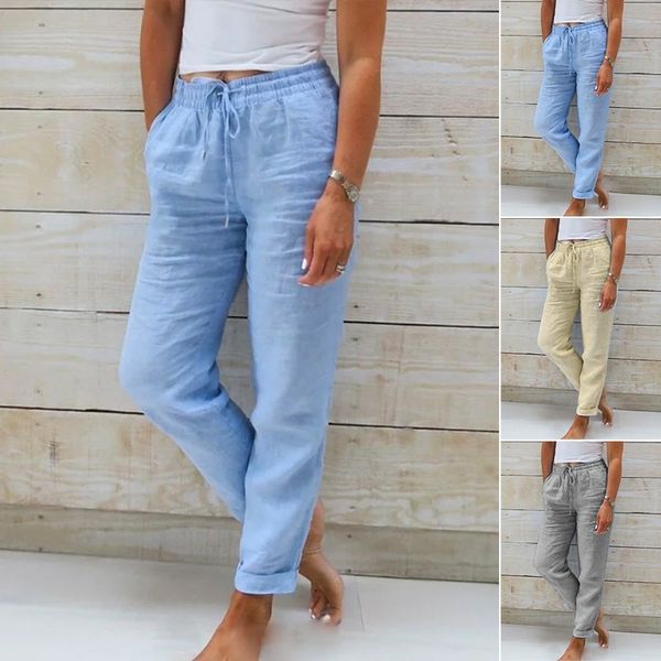 Straight Leg Linen Pants