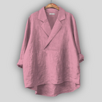Nora | Coral Blazer-Collar Tunic