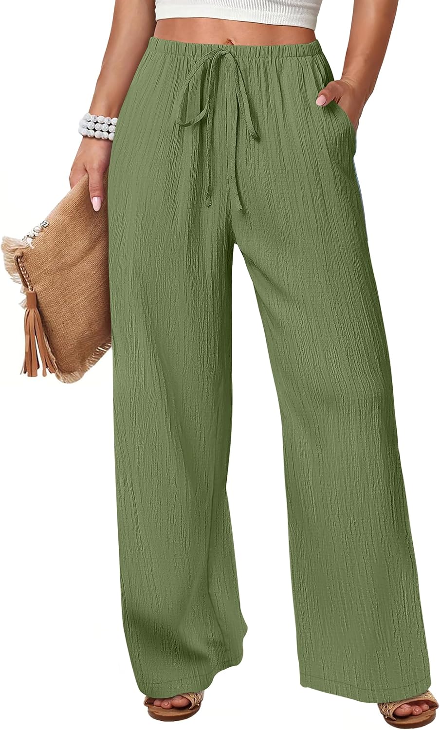 Wide Leg Beach Palazzo Pants