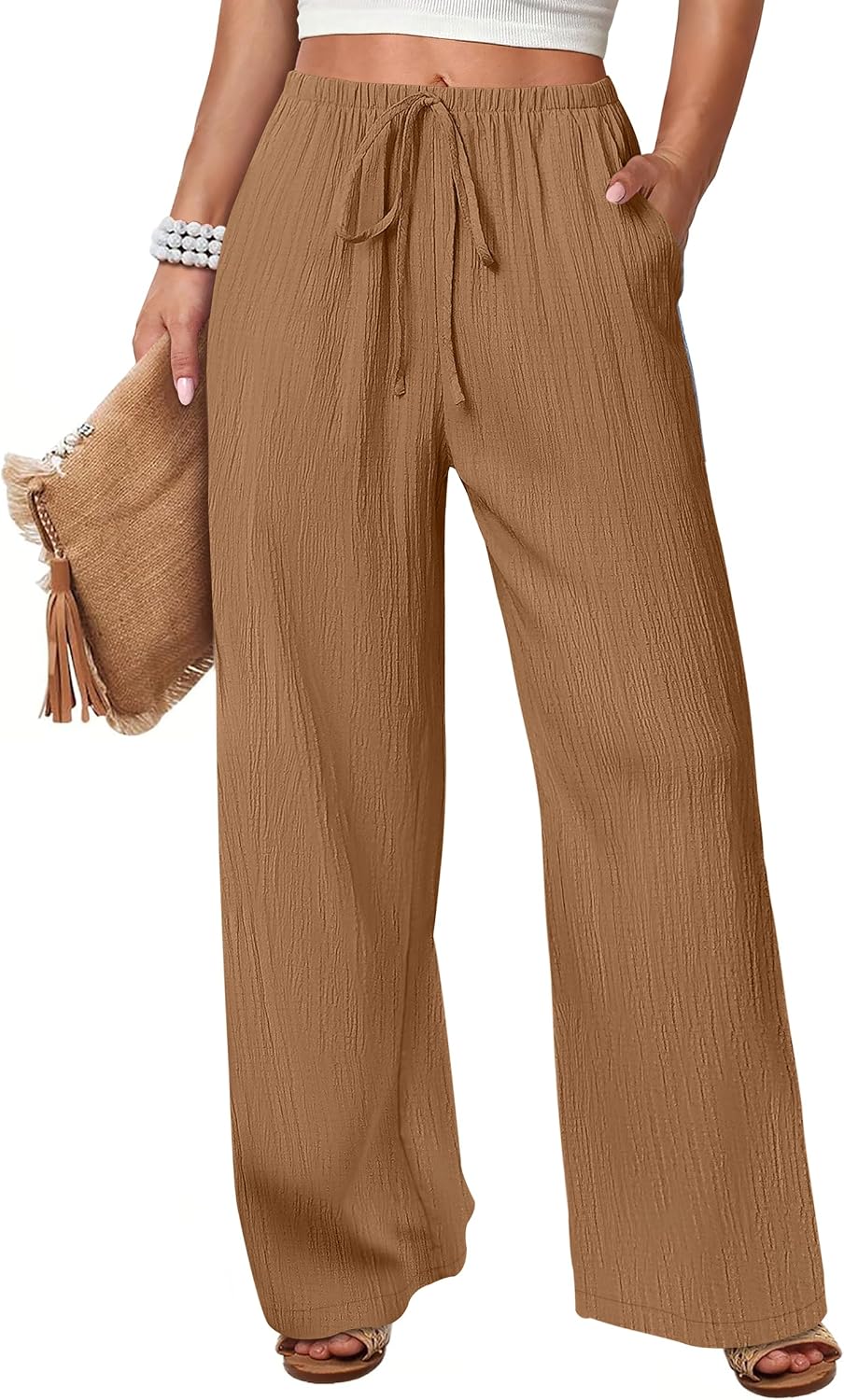 Wide Leg Beach Palazzo Pants
