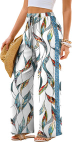 Lace Trim Palazzo Pants