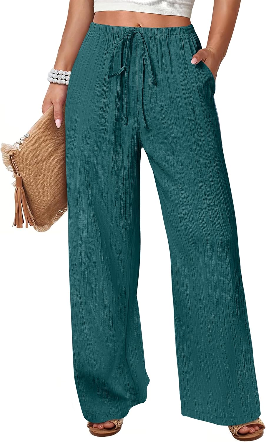 Wide Leg Beach Palazzo Pants