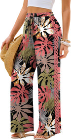 Lace Trim Palazzo Pants
