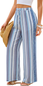 Lace Trim Palazzo Pants