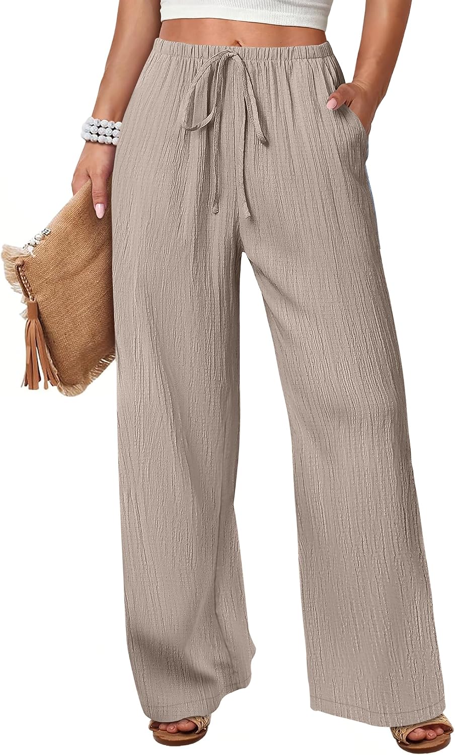 Wide Leg Beach Palazzo Pants