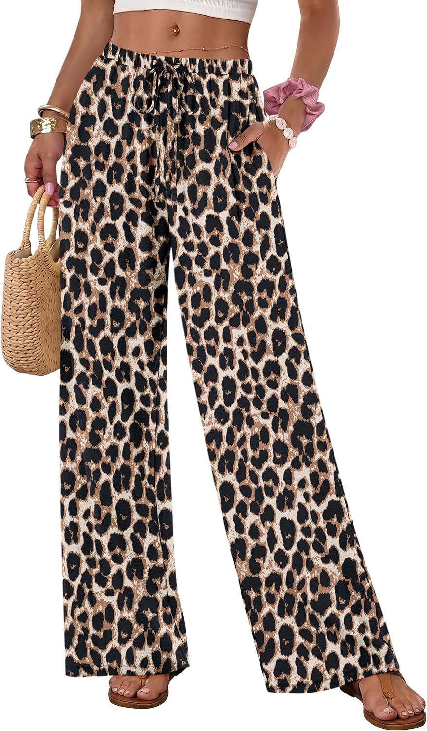 Flowy Wide Leg Pull-On Pants