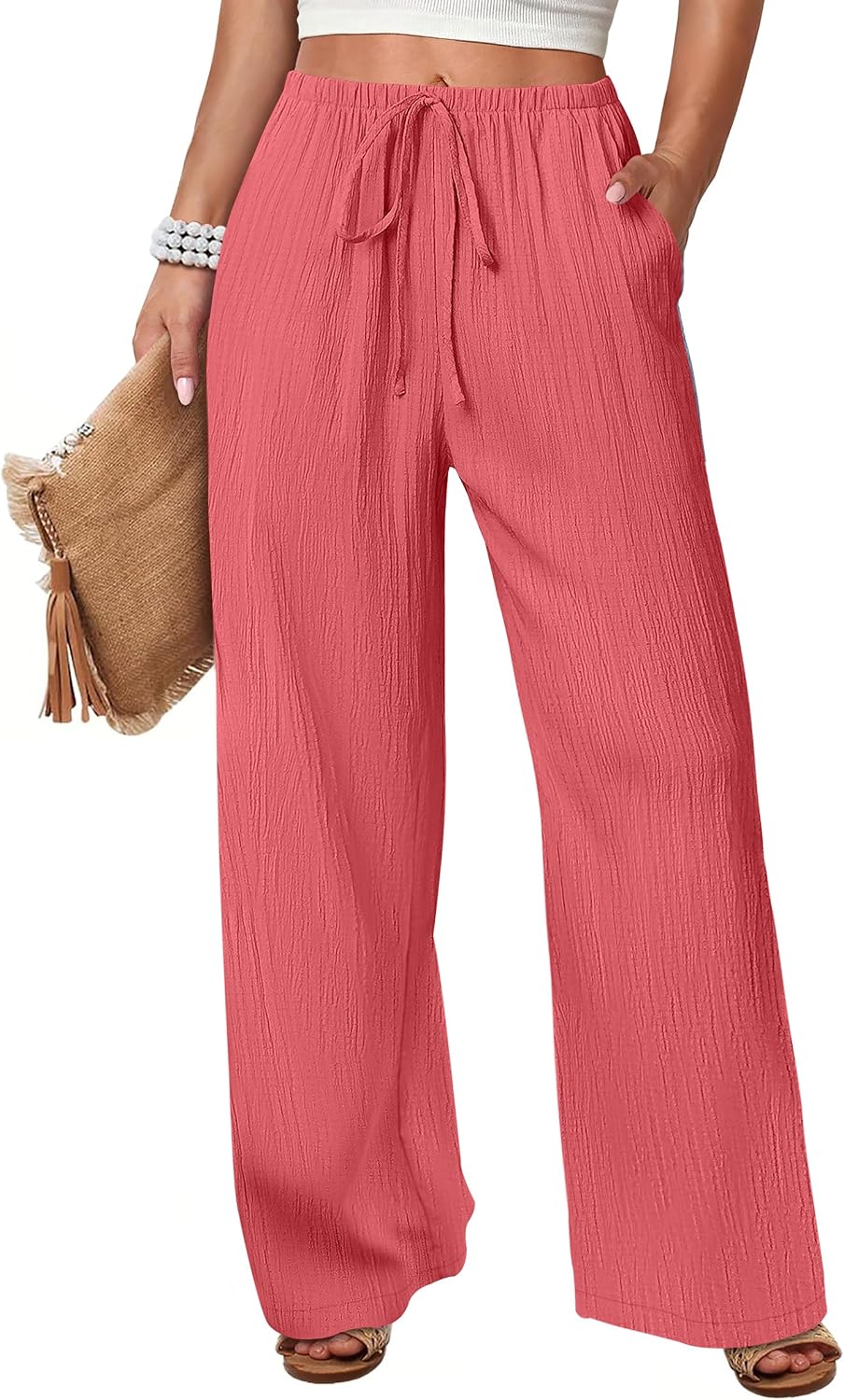 Wide Leg Beach Palazzo Pants
