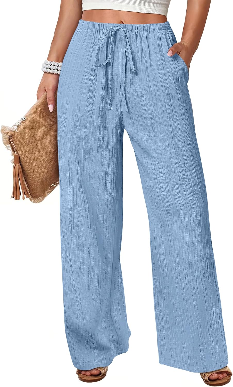 Wide Leg Beach Palazzo Pants