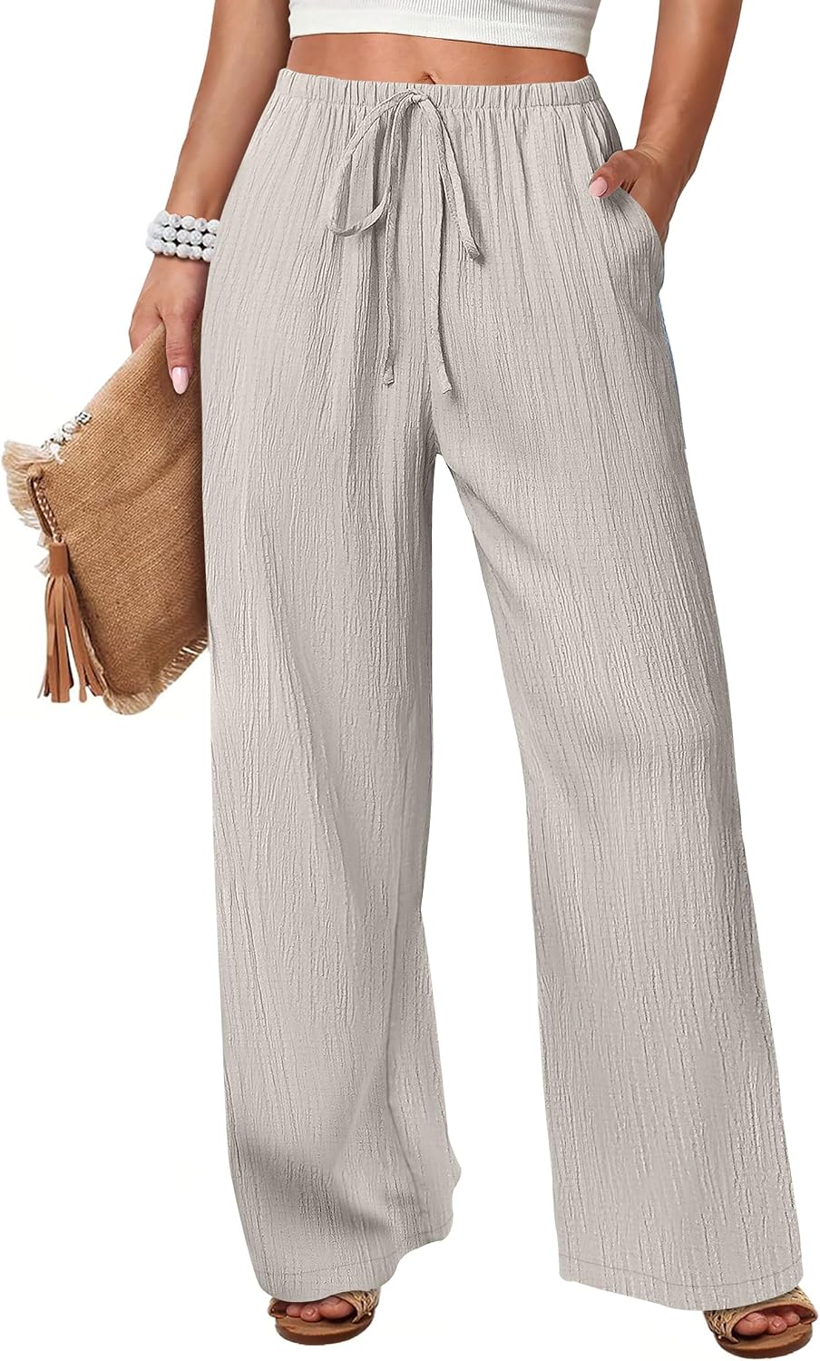 Wide Leg Beach Palazzo Pants