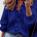 Lilibet | Ruffle Button-Down Blouse for Women