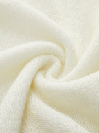 Hollow Draped Snug Knit Top