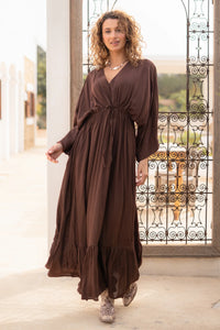 Mocha Serenity™ Drawstring Dress