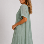 Lilla – Linen Dress, V-Neck