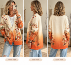 Dame Cardigan med Efterårsbroderi – Hjort & Naturmotiv