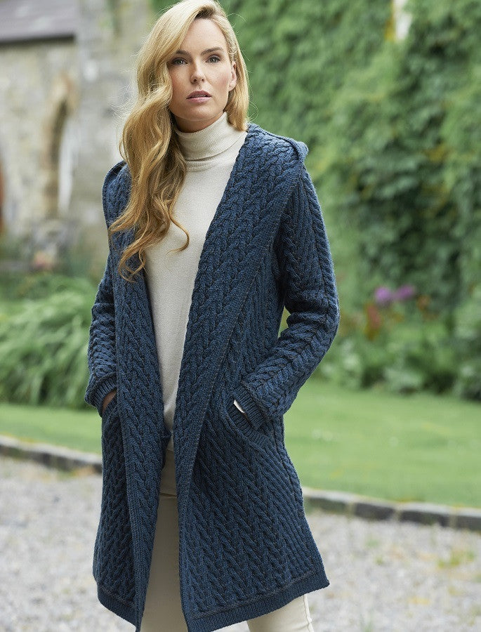 Ladies Herringbone Design Shawl Hood