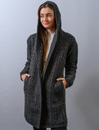 Ladies Herringbone Design Shawl Hood
