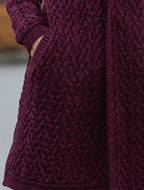 Ladies Herringbone Design Shawl Hood