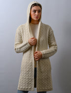 Ladies Herringbone Design Shawl Hood