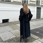 Women's Maxi Trench Coat With Belted Waist | Oversized